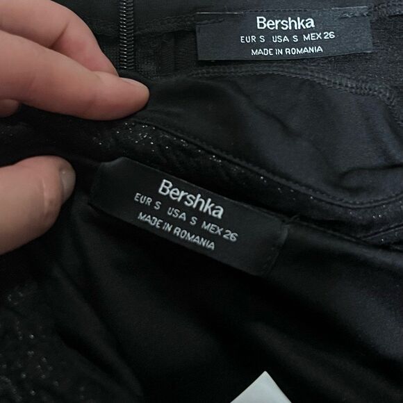 NEW Bershka shimmery black corset bustier wrap skirt set - Picture 3 of 4